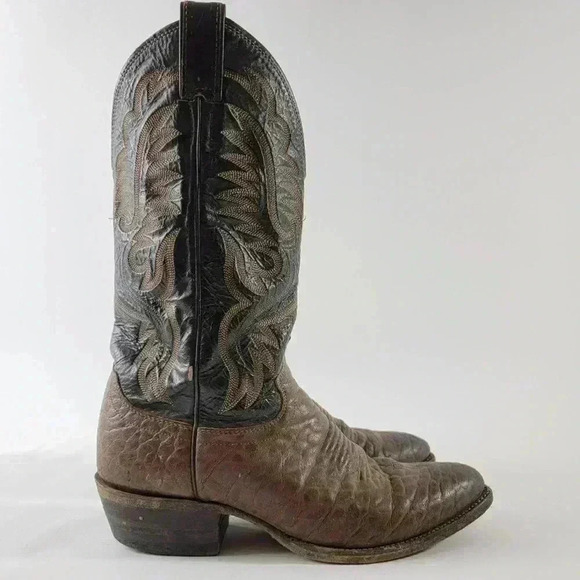 Justin Comb Last Point Toe Cowboy Boots - 8.5 - Picture 2 of 12